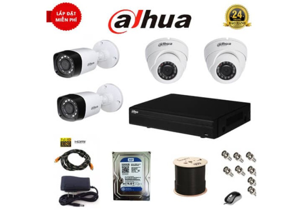 Trọn Bộ 4 Camera Dahua 1MP