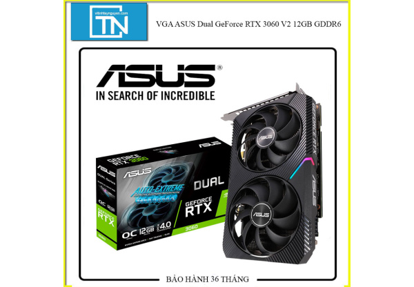 VGA ASUS Dual GeForce RTX 3060 V2 12GB GDDR6 