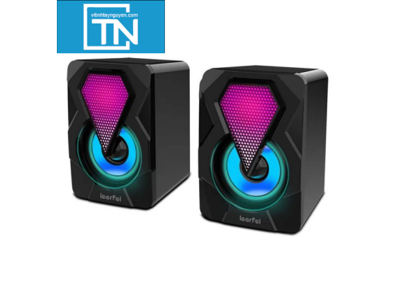 Loa Mini có dây 2.0 LeerFei E-1046 | Led 7 Màu